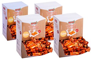 Bala Toffee de Caramelo de Leite Diet Hué Sem Glúten Display 500g Kit com 4 Unidades
