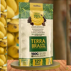 Bananada Cremosa Tipo Caseira coberta com Chocolate 70% Cacau Sem Adição de Açúcares Terra Brasil pouch 5 Unidades de 30g