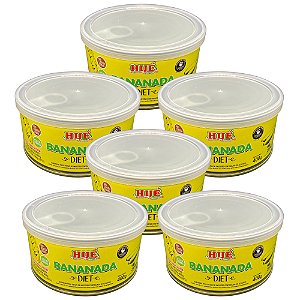 Bananada Diet 400g Vegana Não contém Sódio Alto em Fibras Sem Glúten Kit 6 unidades