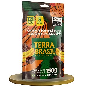Bananinha Cremosa Coberta com Chocolate Tradicional Terra Brasil 150g (pouch 5 Unidades de 30g)