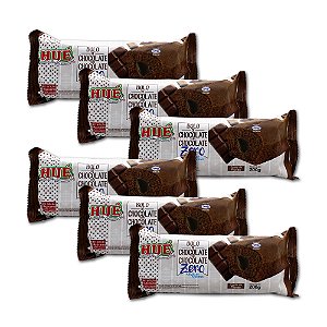 Bolo de Chocolate com Recheio de Chocolate Hué Zero(Sem Adição de Açúcares) 200g - Kit 6 unidades