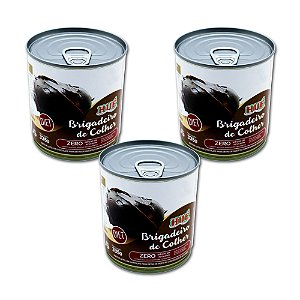 Brigadeiro de Colher Diet Hué (Sem Adição de Açúcares) Sem Glúten Lata 335g - Kit 3 unidades