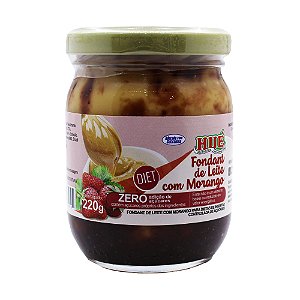 Fondant de Leite com Morango Diet Hué (Sem Adição de Açúcar) Sem Glúten 220g