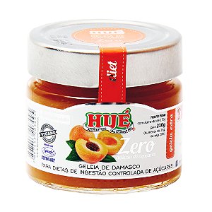 Geleia de Damasco Zero Hué (Sem Adição de Açúcares) Vegano Sem Glúten Sem Lactose 210g