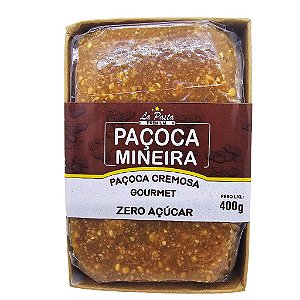 Paçoca Cremosa Gourmet Zero Açúcar 400g La Pasta Paçoca Mineira