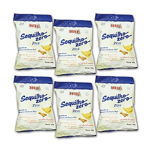Sequilho de Banana com Canela Zero Hué (Sem Adição de Açúcares) Vegano Sem Glúten Sem Lactose 120g Kit 6 unidades