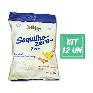Sequilho de Banana com Canela Zero Hué (Sem Adição de Açúcares) Vegano Sem Glúten Sem Lactose 120g Kit 12 unidades