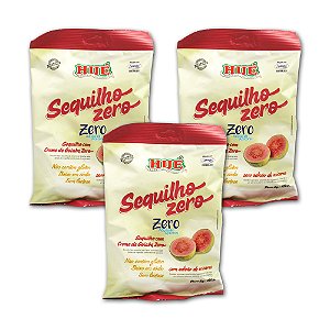 Sequilho de Creme de Goiaba Zero Hué (Sem Adição de Açúcares) Vegano Sem Glúten Sem Lactose 120g Kit 3 unidades