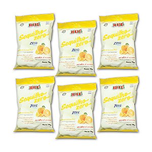 Sequilho de Laranja Zero Hué (Sem Adição de Açúcares) Vegano Sem Glúten Sem Lactose 120g Kit 6 unidades