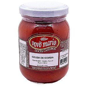 Geleia de Goiaba com Açúcar Sem Glúten Pote 300g​ Doce Vovô Mário