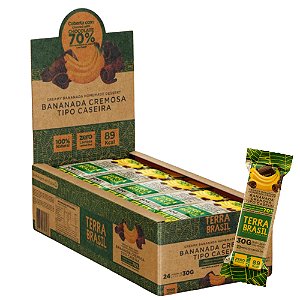 Bananinha Zero Açúcar com Chocolate 70% Cacau Terra Brasil Display com 24 unidades