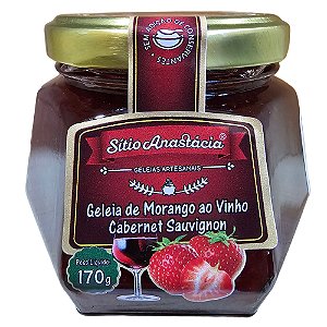 Geleia de Morango ao Vinho Cabernet Sauvignon (Sem Conservantes) Sítio Anastácia | 170g