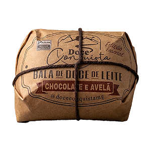 Bala de Doce de Leite com Chocolate e Avelã 300g Doce Conquista