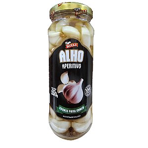 Alho em Conserva Riele 350g Aperitivo Pronto para Consumo Suave Sem Ardência 100% Vegetal