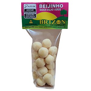 Bala de Beijinho Sabor Milho Verde com Açúcar 100g sem Glúten Balas e Caramelos Brizon