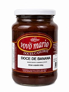 Doce de Banana Vovô Mário 650g - Doce Tradicional com Açúcar