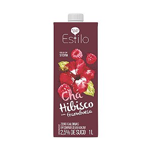 Chá de Hibisco com Frambroesa + Estilo 1 Litro Adoçado com Stevia