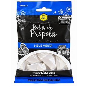 BALA DE PROPOLIS (MEL E MENTA) 38G - APIARIO FLOR DE MEL - UNITARIO