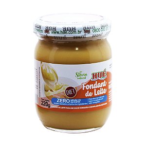 Fondant de Leite Puro (Doce de Leite) Diet Hué (Sem Adição de Açúcares) Sem Glúten Pote 220g​
