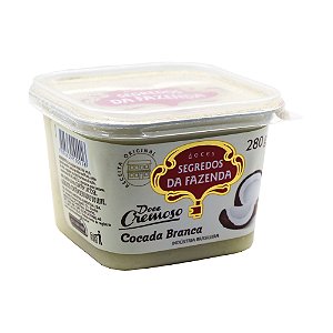 Doce De Cocada Branca Cremosa 280g Com Açúcar Segredos Da Fazenda Tradicional