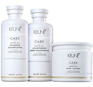 Keune Shampoo + Condicionador + Máscara Satin Oil