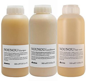 Davines Shampoo + Condicionador + Máscara Nounou 1000ml