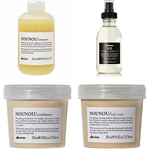 Davines Shampoo + Condicionador + Hair Mask Nounou + Oi Oil