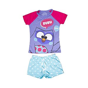 Pijama Short Infantil Feminino Bubu 10 anos - Uatt