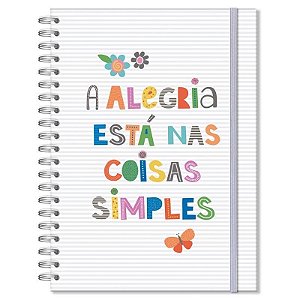 Caderno Universitário Frases Coloridas 96 Folhas - Fina Ideia