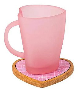 Caneca Shape Coração Com Porta Copo Gamer Girl - Uatt