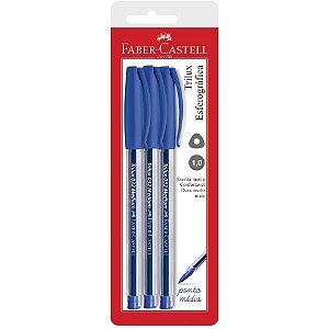 Kit Caneta Esferográfica Azul Trillux Medium - Faber Castell