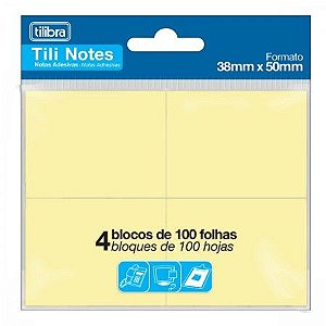 Tili Notes 38x50mm Amarelo - Tilibra