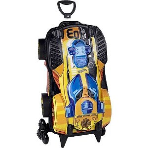 Mochila Infantil Hotwheels Dune A Soar Dourado - Maxtoy