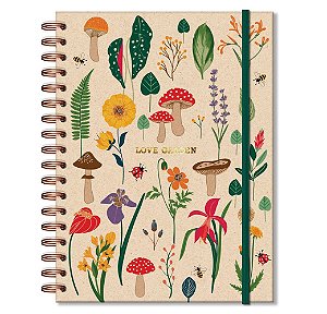 Caderno Colegial 10 Matérias Love Garden - Fina Ideia