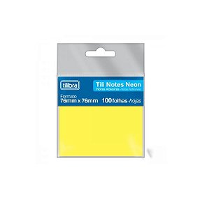 Tili Notes Amarelo Neon 76x76mm - Tilibra