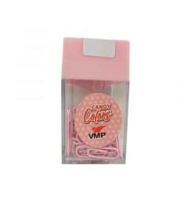 Porta Clips Magnetico 60 Unidades Rosa - Vmp