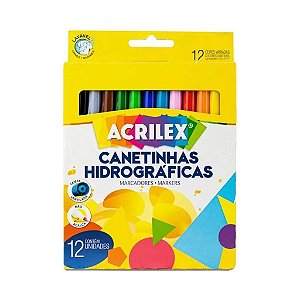 Canettinhas Hidrográficas 12 Cores - Acrilex