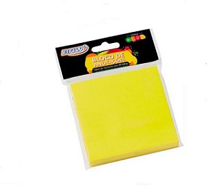 Bloco Smart Notes Amarelo Neon 76x76mm - Brw