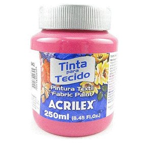 Tinta Tecido Rosa Escuro 250ml  - Acrilex