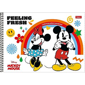 Caderno Cartografia Mickey Vintage 80 Folhas - Foroni