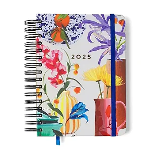 Agenda Planner Wire-o 2025 Ateliê Diária A5 Off White - Cicero