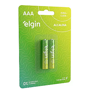 Pilha Alcalina Palito AAA 2 Unidades - Elgin