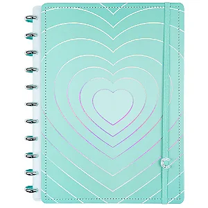 Caderno Turquoise Love Grande - Caderno Inteligente