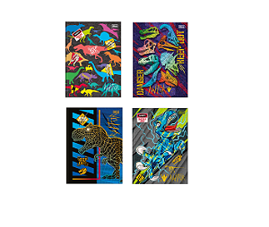 Caderno Brochura Capa Dura Raptor 48 Folhas - Tilibra