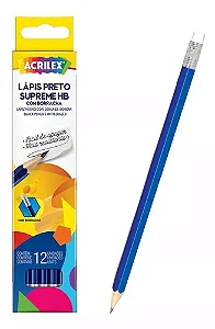Lápis Preto Supreme 12 Lápis Hb - Acrilex