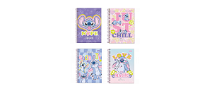 Caderno Espiral 1/4 Capa Dura 80 Folhas Stitch - Foroni