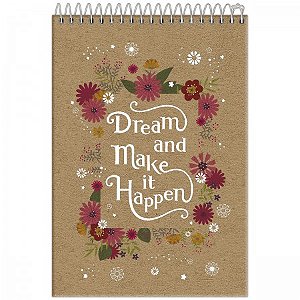 Caderno Espiral 1/4 Capa Dura Kraft - Foroni