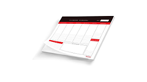 Agenda E Planner Permanentes Semanal de Mesa 36 Folhas - Pauta Branca