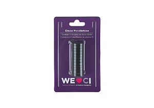 Discos Grande 31mm Preto 12 discos + Elástico - Caderno Inteligente