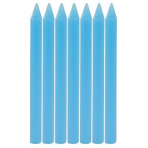 Vela Para Aniversario Palito Azul - Festcolor